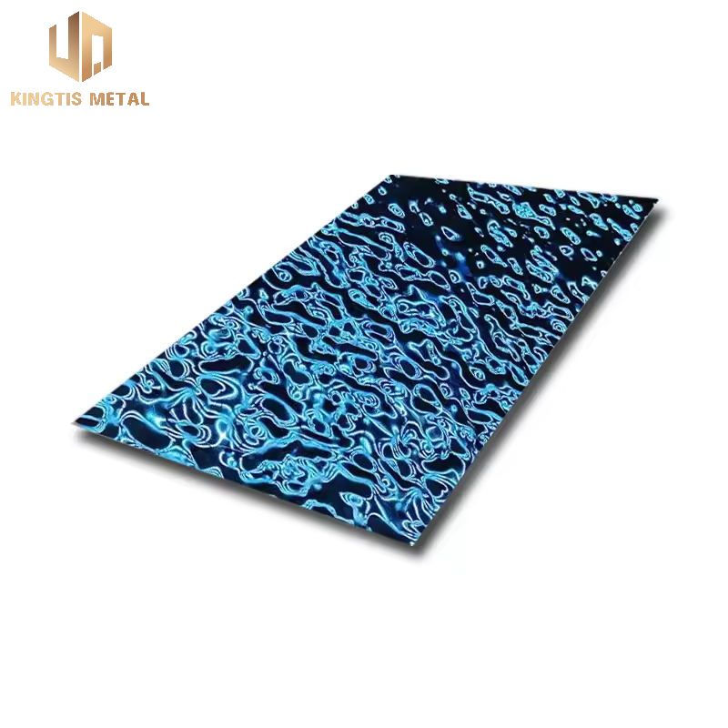 Decorative Ceiling Small Ripple Light Blue Water Ripple Stamped Stainless Steel Sheet