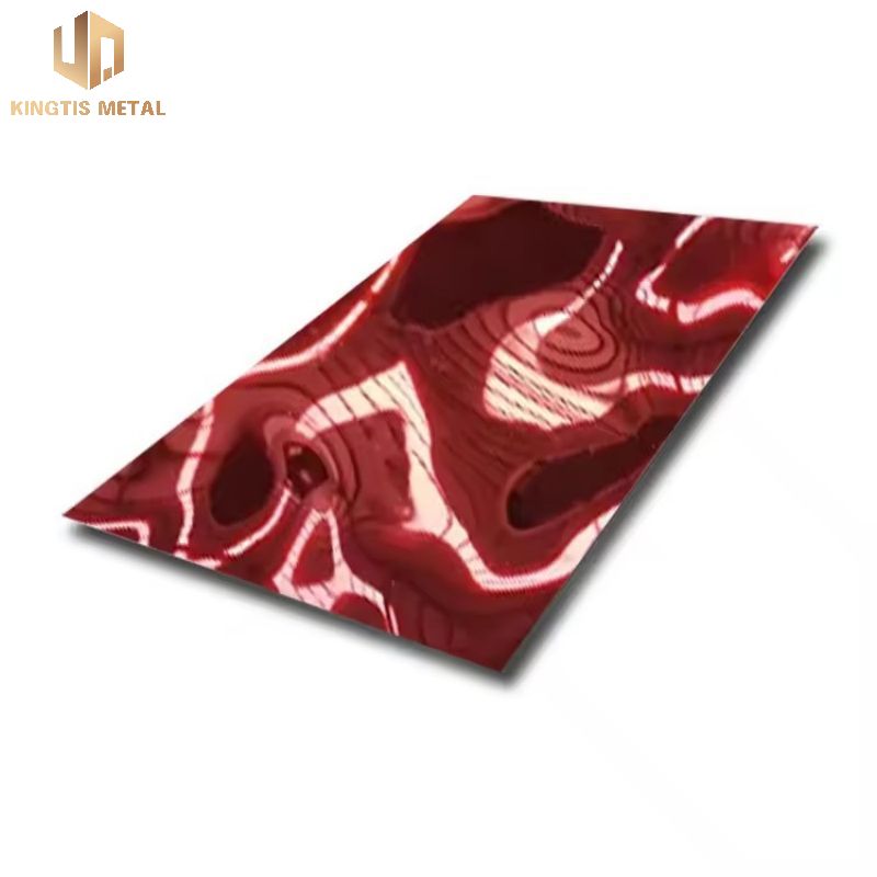 Large Ripple Red Water Ripple Stamped Stainless Steel Sheet