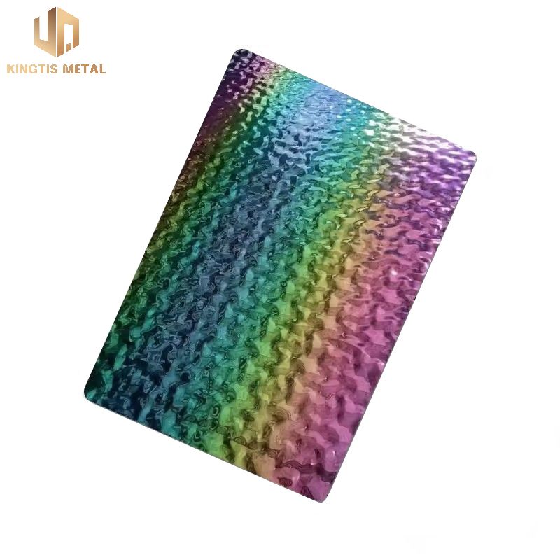 Small Ripple Mixed color Water Ripple Stamped Stainless Steel Sheet