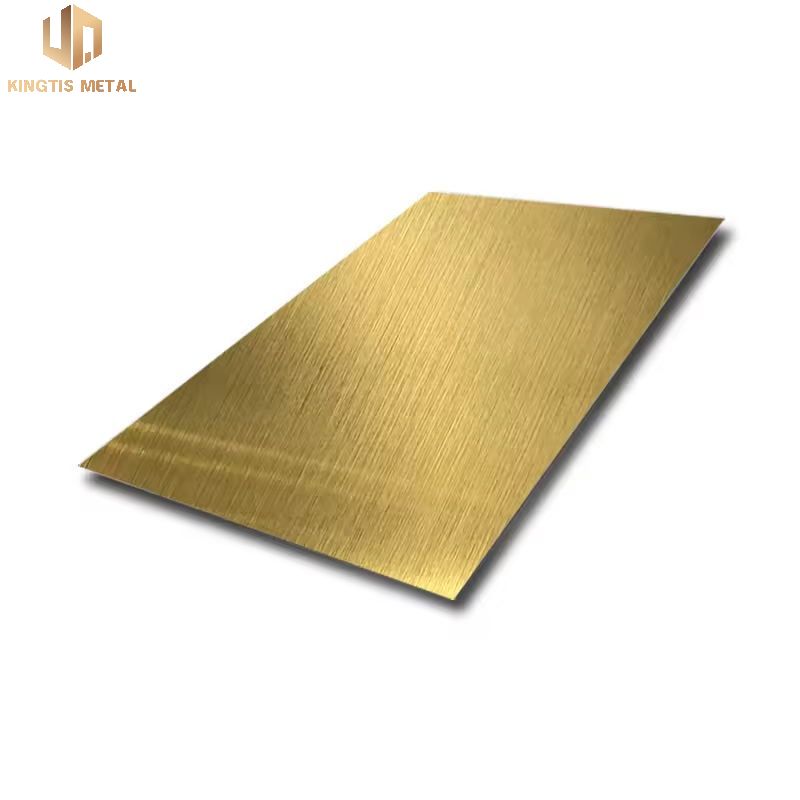 Stainless Steel  Gold Hairline Finish Sheet