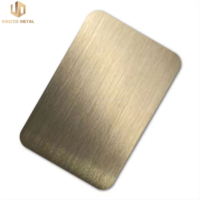 Stainless Steel  Champagne Gold Hairline Finish Sheet