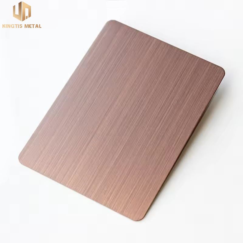 Stainless Steel  Copper Red Hairline Finish Sheet