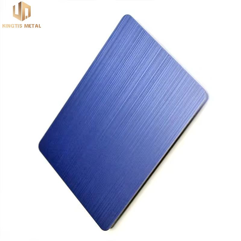 Stainless Steel  Blue Hairline Finish Sheet