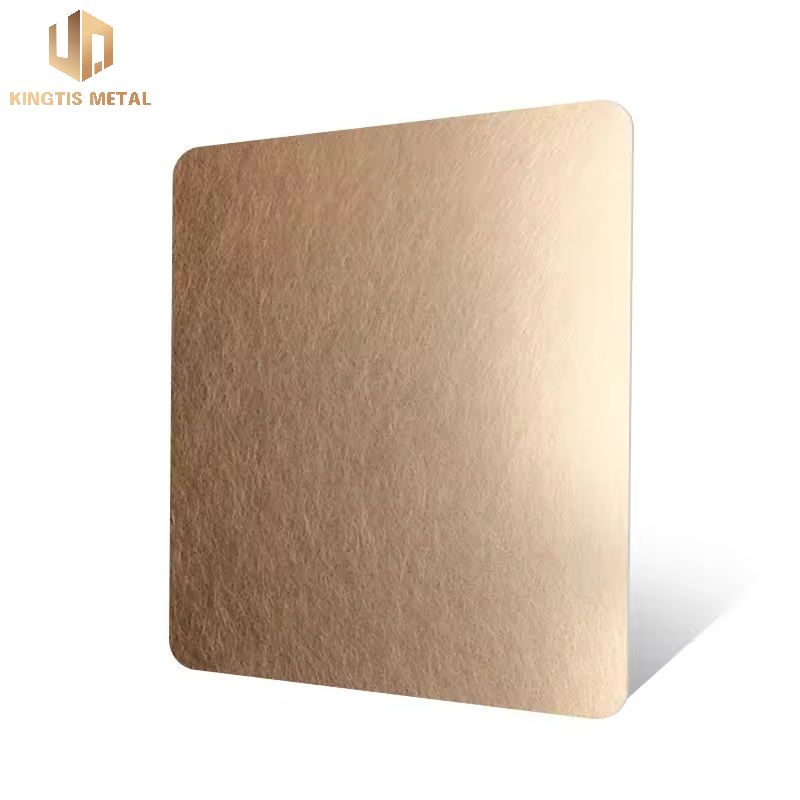 Stainless Steel Rose Gold Vibration Finish Sheet