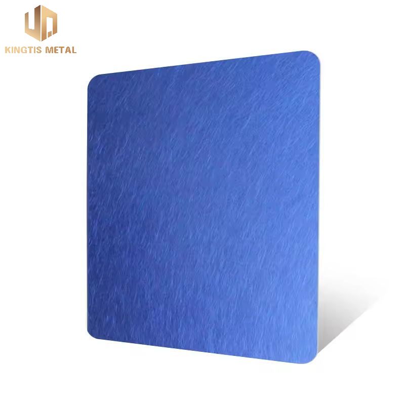 Stainless Steel Sapphire Blue Vibration Finish Sheet