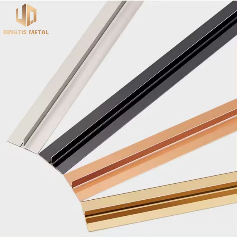 Stainless Steel T Shaped Profile Tile Trim For Wall Decoration