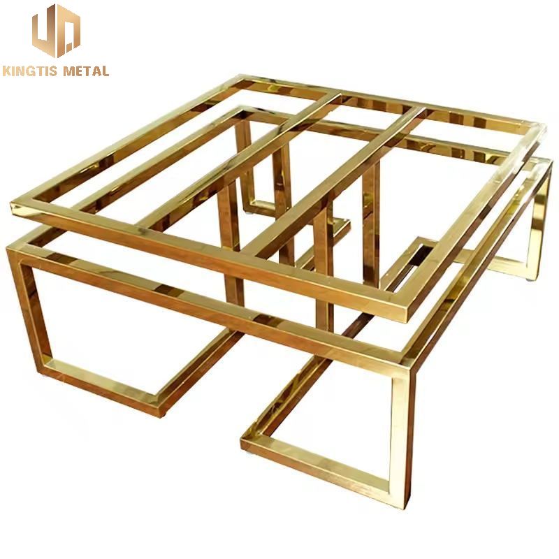 OEM Custom Design Gold Metal Table Frame