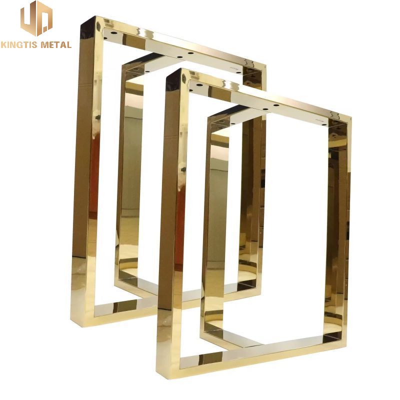 Modern Gold  Metal Frame Square Furniture Stainless Steel Table Legs