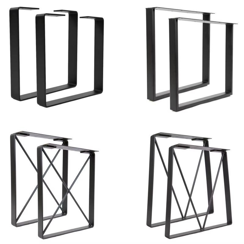 Black Spray Paint Table Legs Cast Iron Rectangle Square Metal Wholesale Custom Modern Furniture Leg